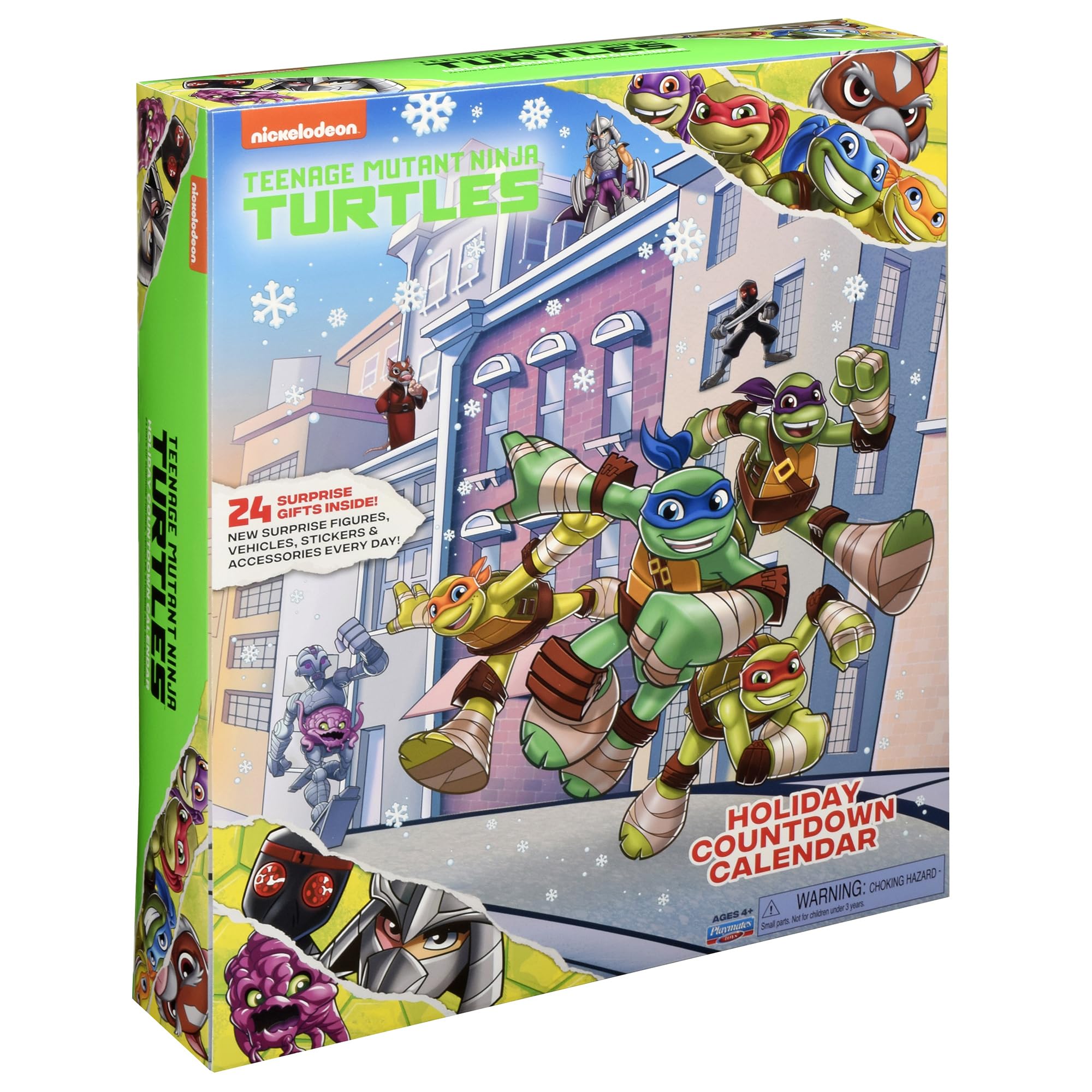 Playmates Toys Teenage Mutant Ninja Turtles Holiday Advent Calendar - 24 Days of TMNT Surprises for Kids, Christmas Countdown Gift for Boys & Girls | Perfect for Holiday Decorations & Gift Exchanges