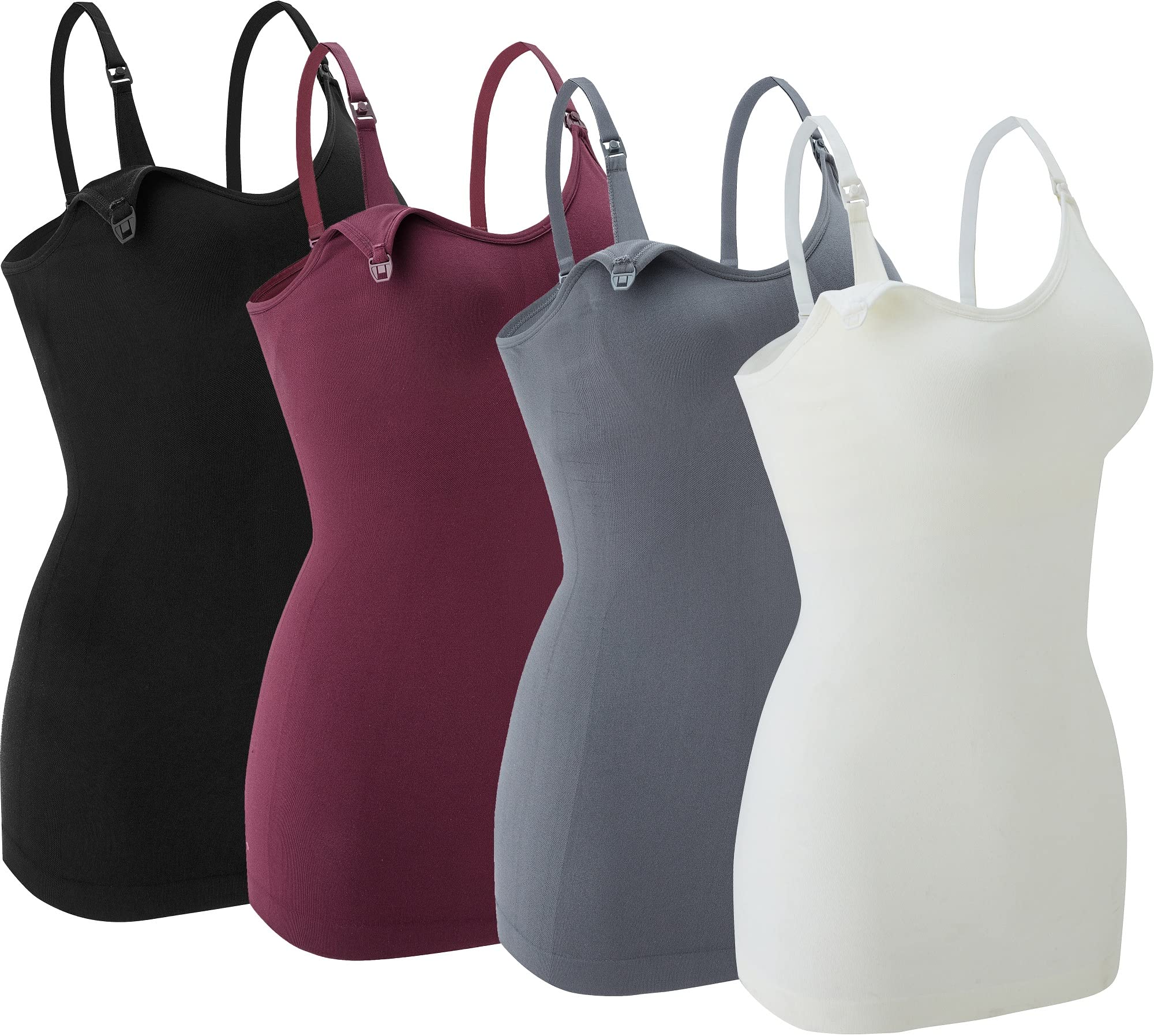 Best Nursing Tank Tops for Breastfeeding Moms - Comfortable Maternity Camisoles with Built-in Bra Support - Perfect for Pregnancy, Postpartum & Everyday Wear