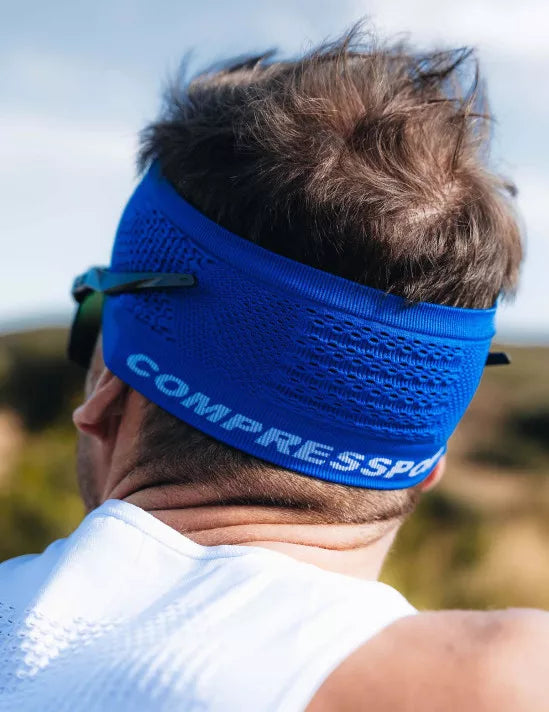 Compressport Unisex Headband On/Off - Dazz Blue | Sweat-Wicking Sports Headband for Running, Cycling & Workouts | Comfortable & Breathable Fitness Accessory