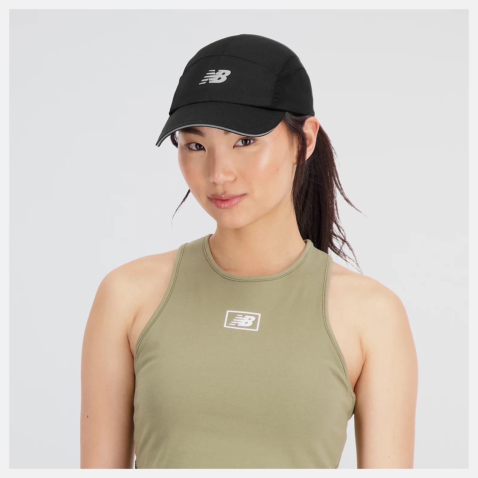 5 Panel Performance Hat - Black | Lightweight & Breathable for Running, Hiking & Outdoor Sports
