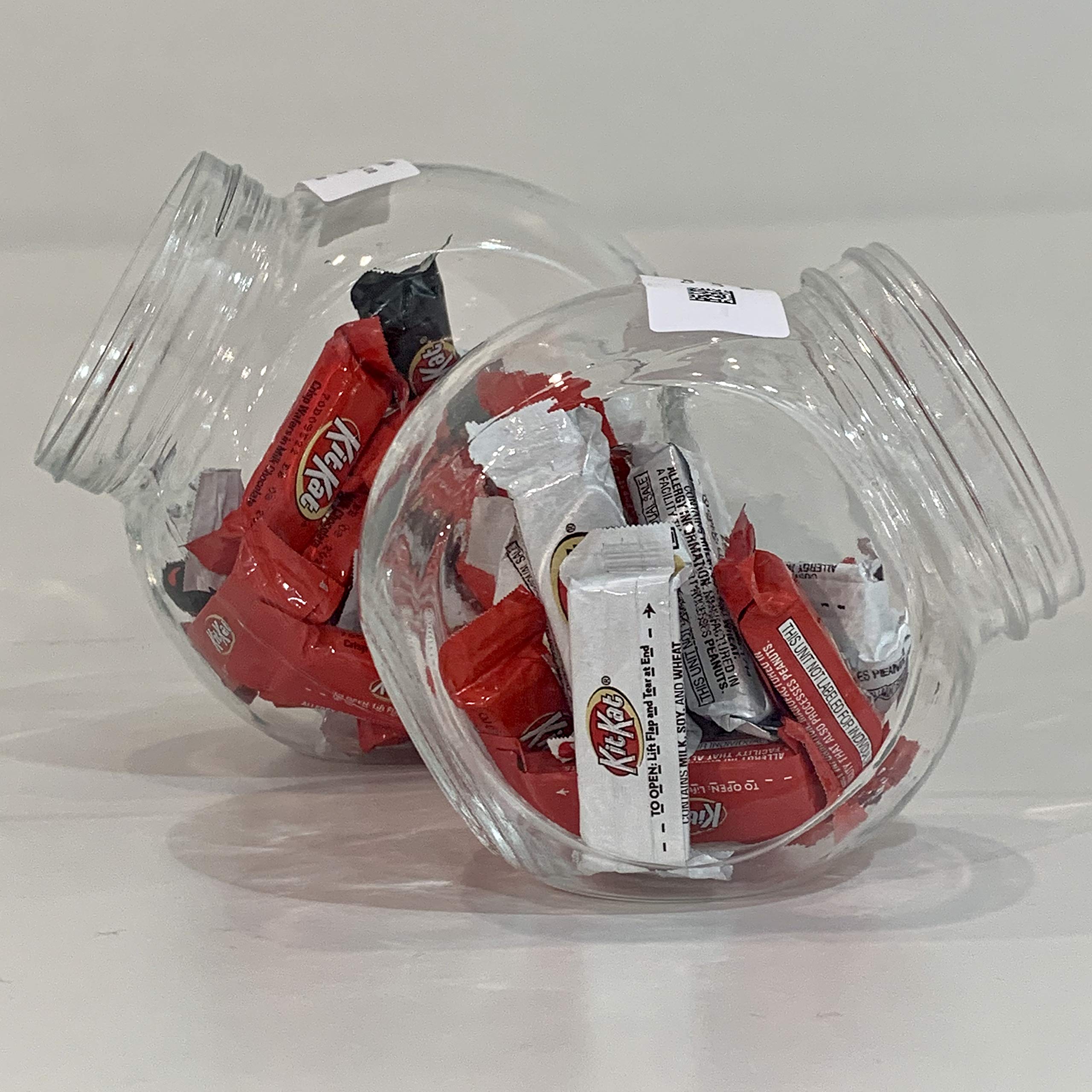 Clear Glass Tilted Cookie Jar - 7