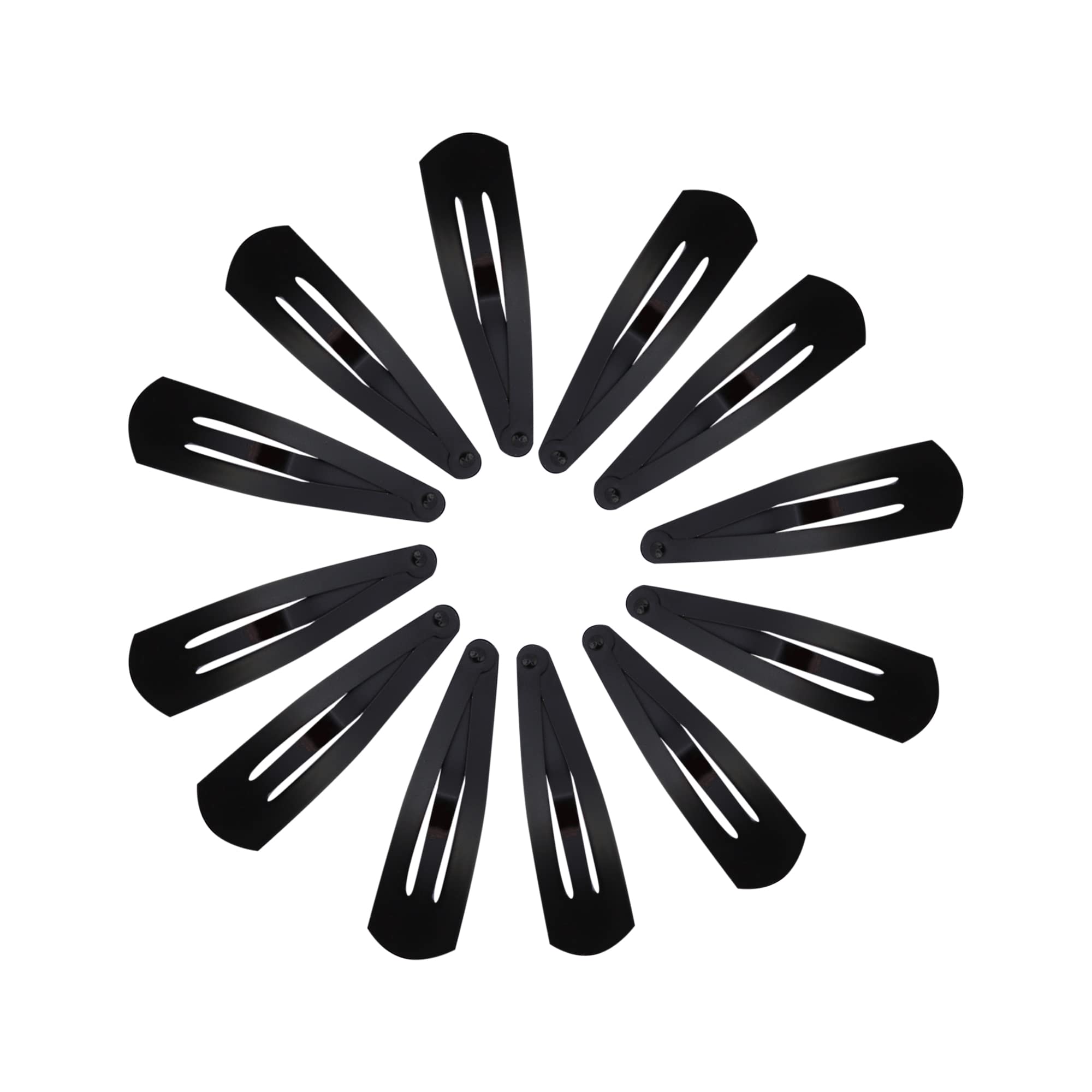 HP High Profile Tic Tac Hair Clips - 24pcs Matte Black Hair Accessories for Women & Girls | Korean Style Hair Clips for School, Work & Everyday Use