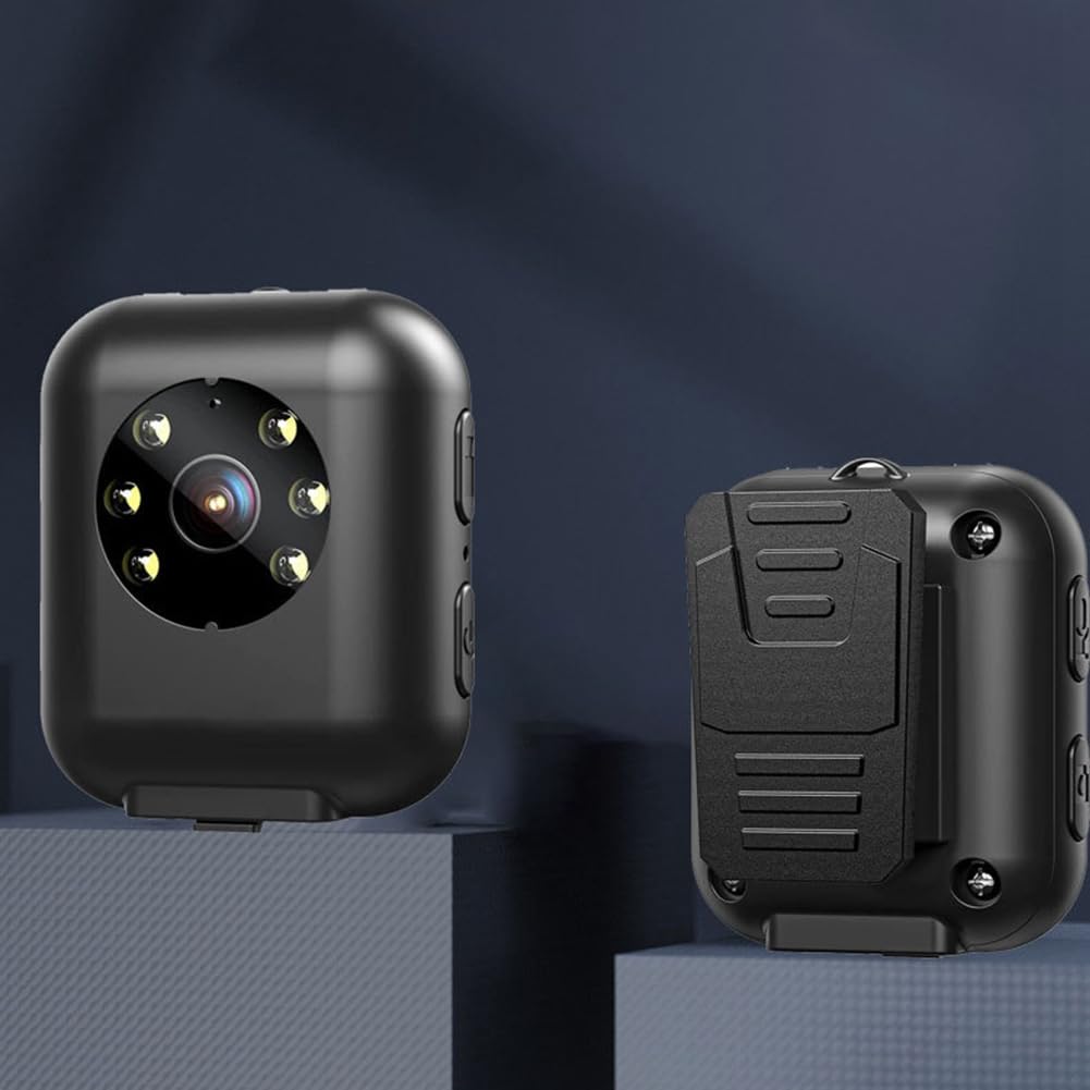 Qyrugcxs 1080P HD Body Worn Camera with 950mAh Battery - 5 Hours Recording Mini Sports Action Camera for Police Security, Outdoor Adventures & Evidence Collection