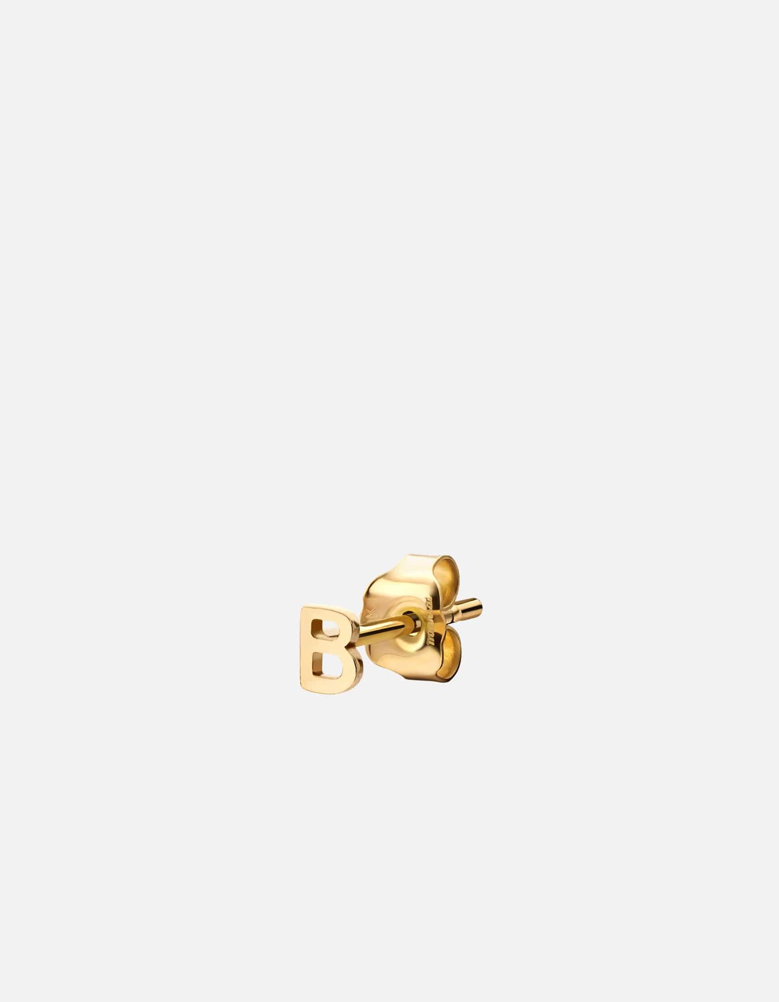 14K Gold Alpha Stud Earrings for Women - Hypoallergenic & Tarnish-Free - Perfect for Everyday Wear, Gifts & Special Occasions