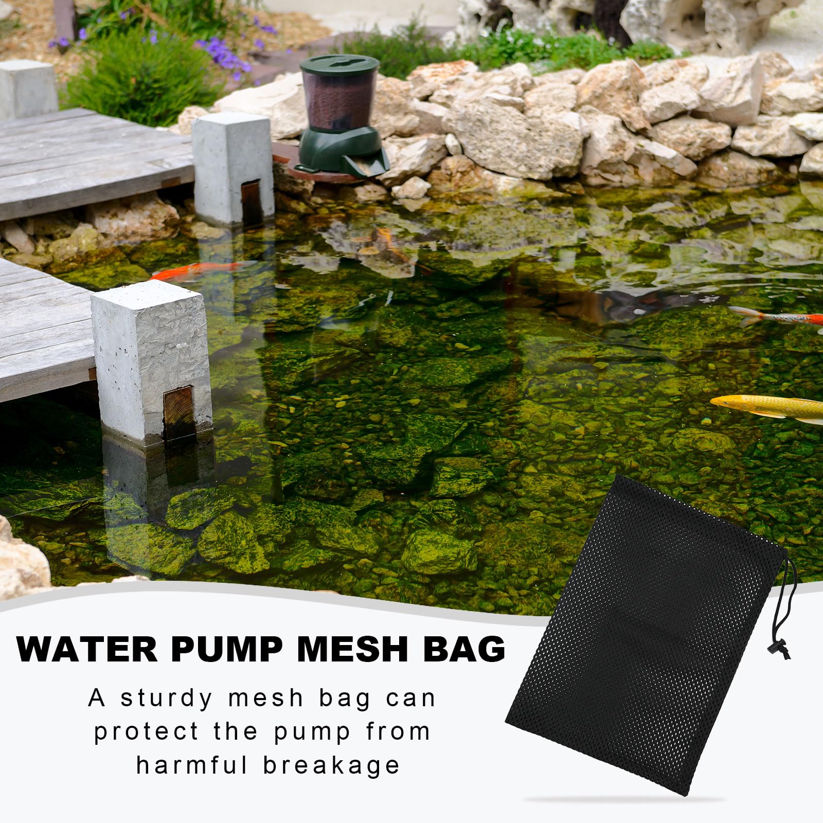 4 Pcs Pump Filter Bags for Aquarium Pond Garden - Mesh Net Bags for Water Filtration