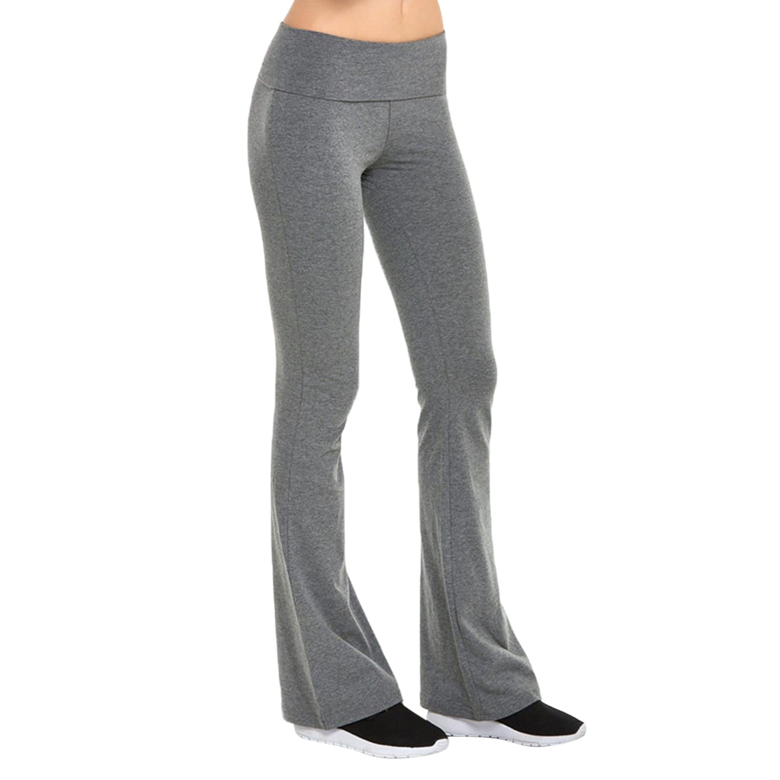 Women's High Waist Bootcut Flare Leggings - Yoga Pants with Butt Lifting & Tummy Control - Stretchy Workout Athletic Pants for Gym, Running & Casual Wear