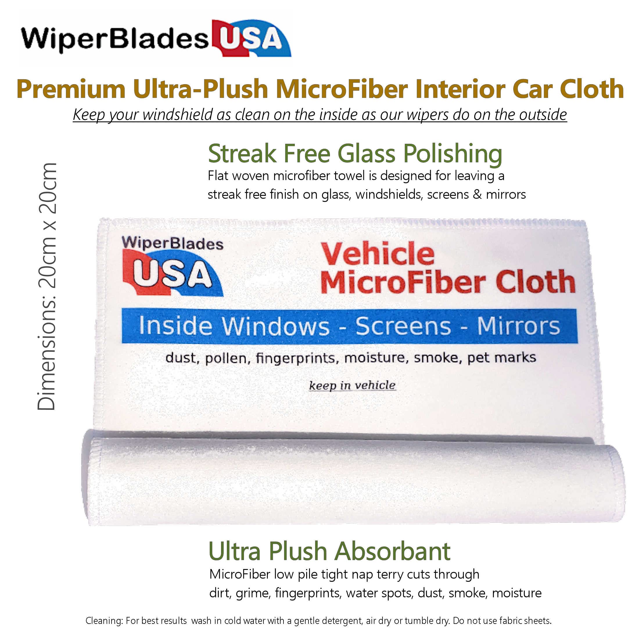Premium Trico Force Beam Wiper Blades for 2020 Maserati Levante - 2-Pack High Performance Windshield Wipers with Free Microfiber Interior Cleaning Cloth - Perfect for Rain, Snow & All-Weather Driving