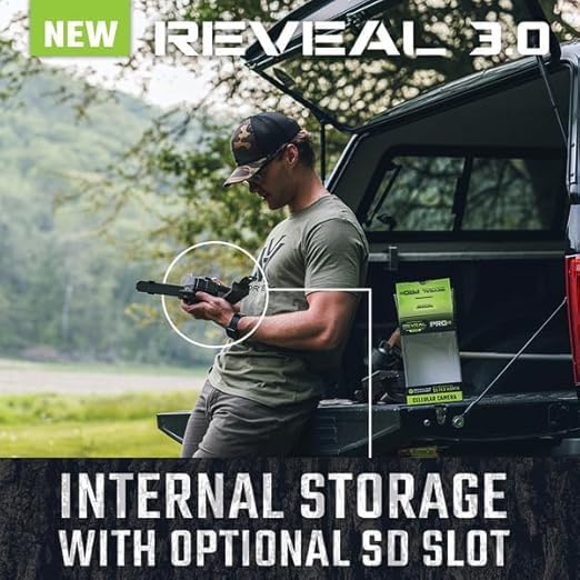 TACTACAM Reveal Pro 3.0 LTE Cellular Trail Camera - AT&T & Verizon Compatible, 4K HD Photos, No Glow Night Vision, Wireless Cloud Storage (No SD Card Needed) - Perfect for Hunting, Wildlife Monitoring, Home Security & Outdoor Surveillance (Model RV-TC-XPRO3)