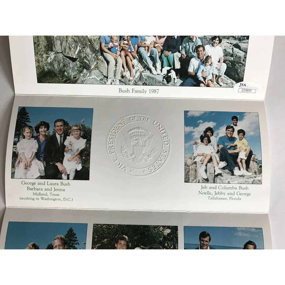 Authentic George H.W. Bush Signed Christmas Card with JSA COA - Presidential Autograph Collectible for Holidays, Gifts & Memorabilia Displays