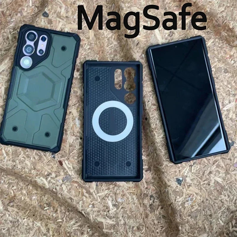 Shockproof Magnetic Case for Samsung Galaxy S25 with Magsafe | Rugged Protective Cover for Outdoor, Travel & Daily Use