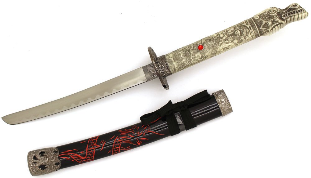 Premium Samurai Katana Sword Set - Triple Dragon Design Tactical Highlander Swords with Display Stand | Perfect for Martial Arts Training, Cosplay, and Home Decor