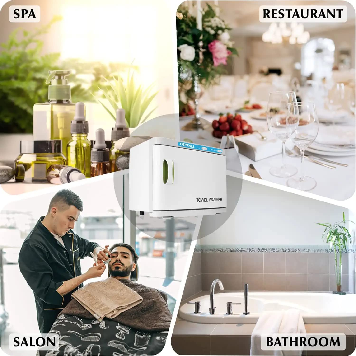 Premium 23L Large Towel Warmer Cabinet - EPA Certified Professional Massage & Spa Towel Heater - 2-in-1 Upgrade for Facials, Barber Shops & Salons - White - Perfect for Spas, Hotels & Home Bathrooms