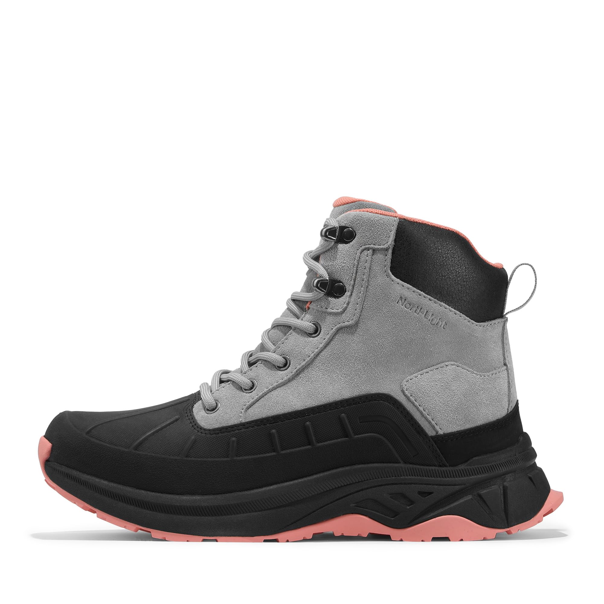 NORTIV 8 Women's Waterproof Hiking Boots - Lightweight Non-Slip Outdoor Trekking Shoes for Camping, Trail Walking & Mountain Climbing | All-Weather Comfort & Support