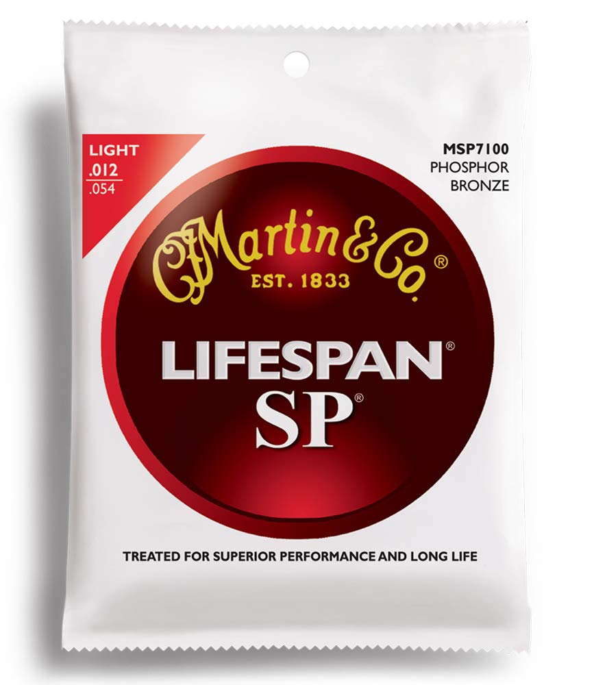 Martin SP 7100 Phosphor Bronze Acoustic Guitar Strings - Light Gauge, Long-Lasting Coated for Enhanced Durability & Warm Tone | Perfect for Folk, Country & Fingerstyle Playing