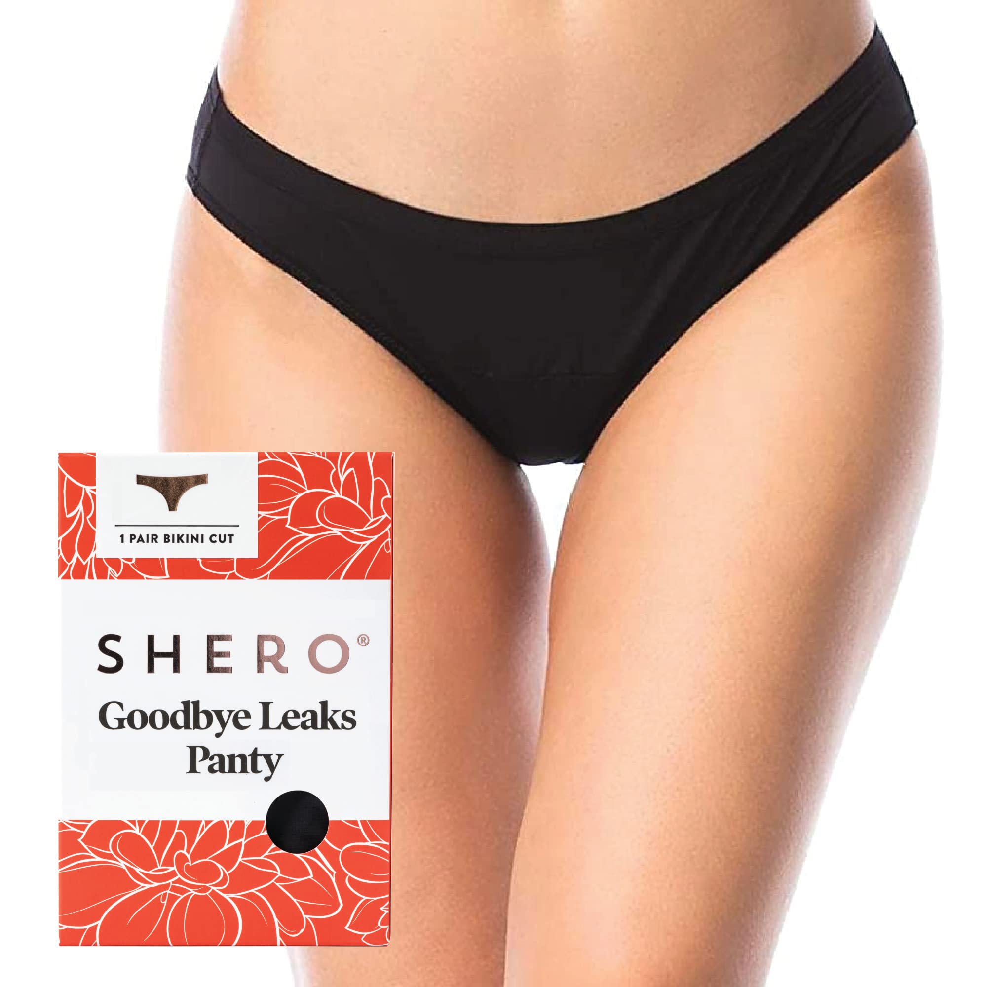Shero Leakproof Bikini Underwear for Women & Teens - Period, Maternity & Postpartum Panties with Odor & Moisture Control | Comfortable for Swimming, Yoga & Everyday Wear
