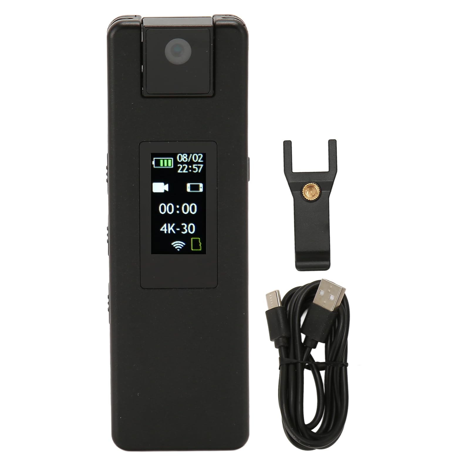 Huairdum Body Worn Camera - Wireless ABS Sports Action Camera for Cycling, Running & Outdoor Adventures | HD Video Recording, Compact & Durable Design