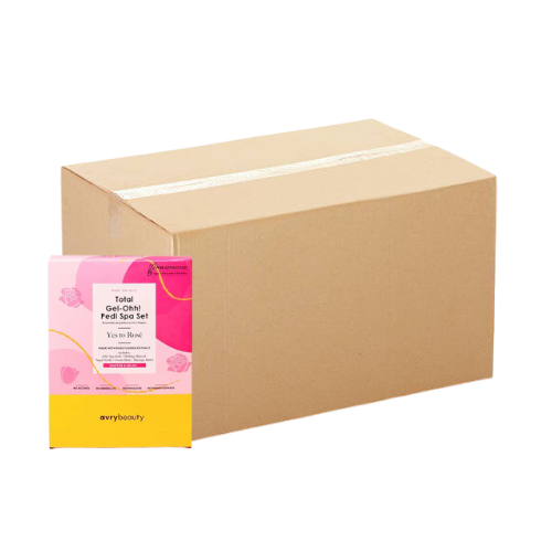 Avry Gel Ohh! Pedi 5-Step Foot Care Kit with Rose Extract - Exfoliate, Moisturize & Pamper Your Feet - Perfect for At-Home Pedicures & Relaxing Self-Care Routines