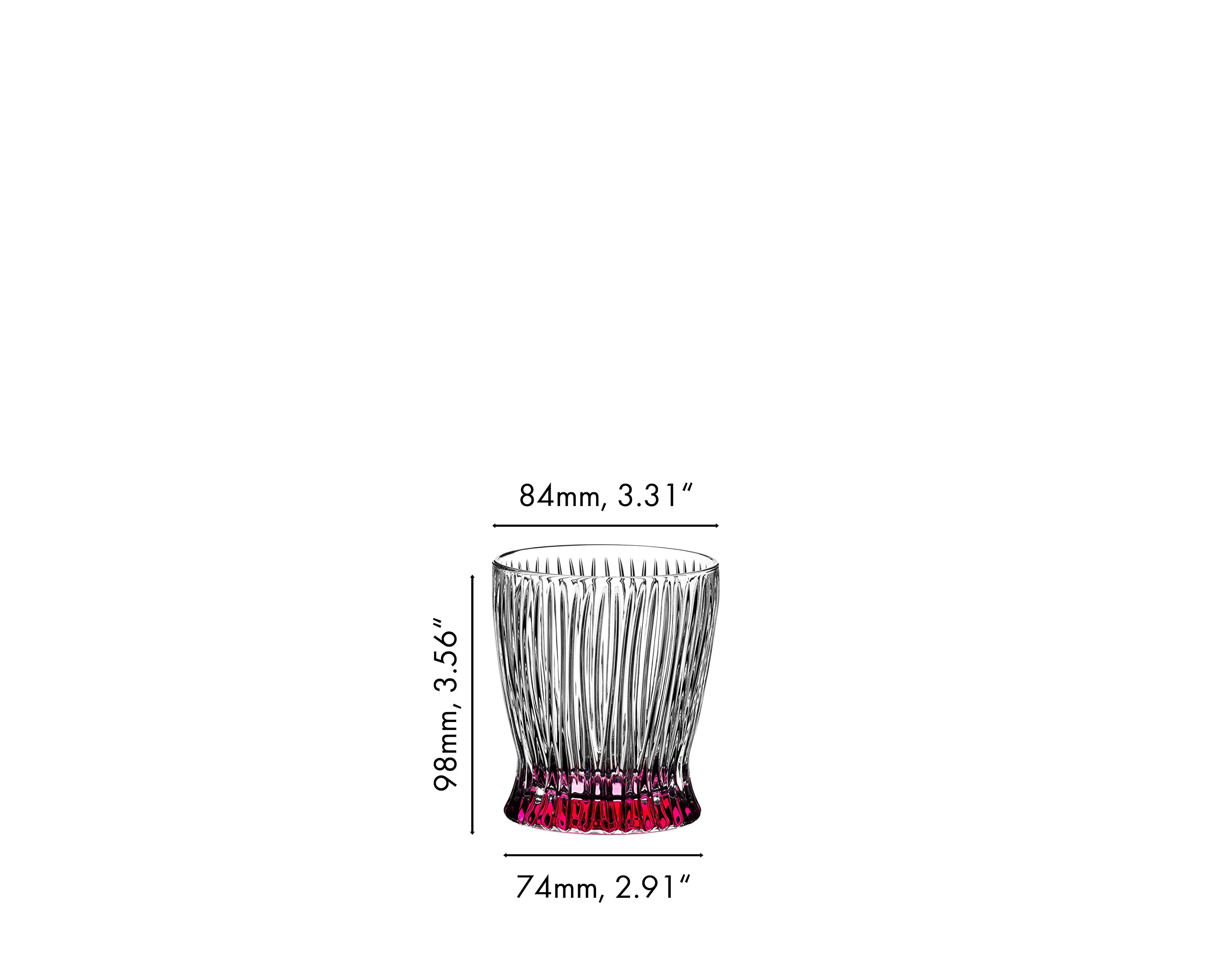 Premium Riedel Fire & Ice Whiskey Tumbler Set - 4 Elegant Crystal Glasses for Bourbon, Scotch & Cocktails - Perfect for Home Bar, Gifts & Entertaining