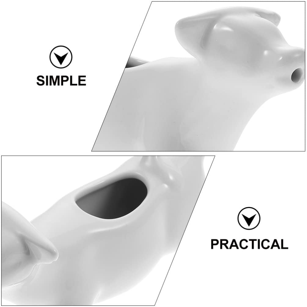 2PCS White Ceramic Creamer Pitcher with Handle, 40ML/1.35oz Cow-Shaped Milk Jug for Coffee, Tea, Syrup & Dressing - Perfect for Iced Lemon Water, Juice & Homemade Beverages