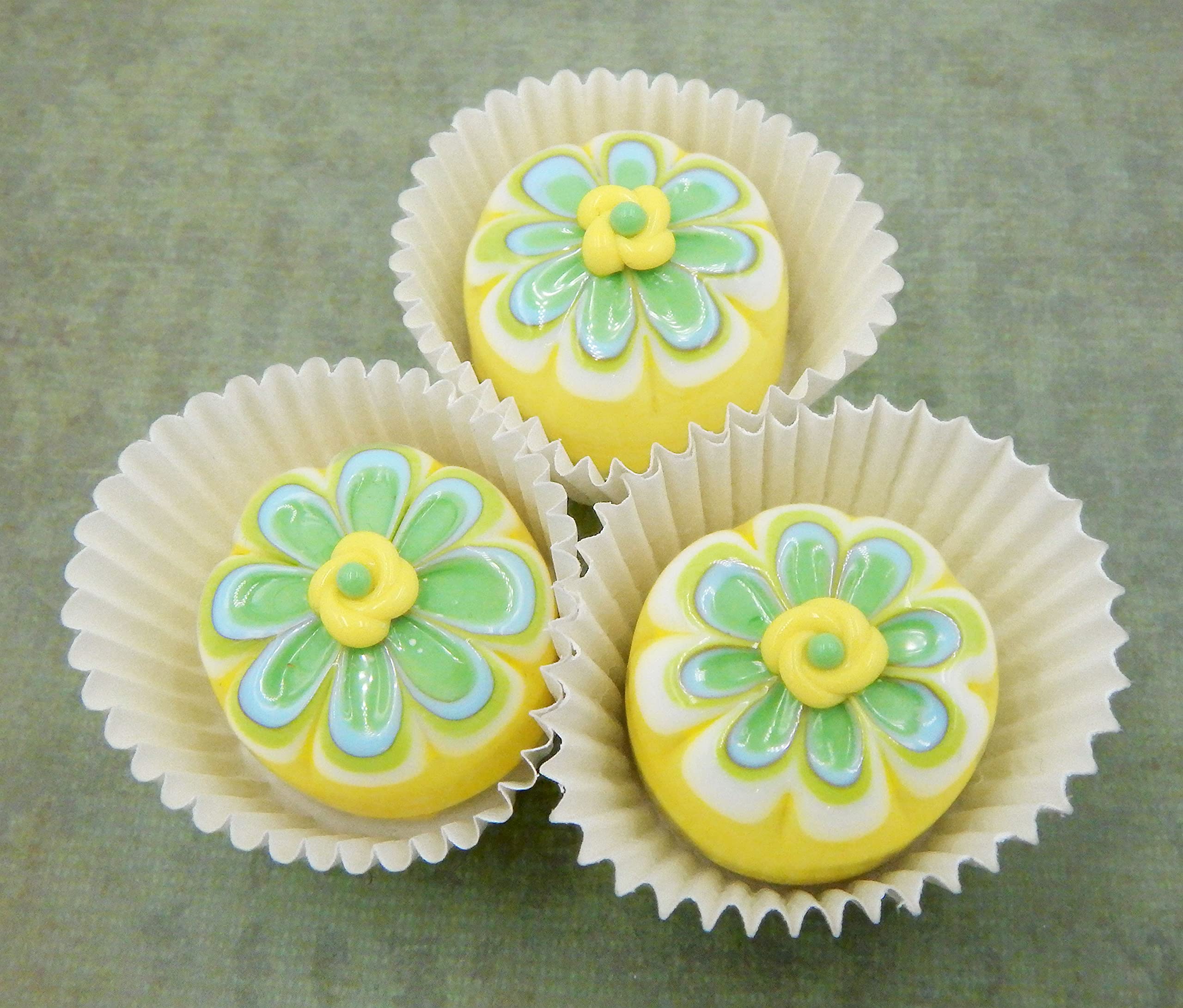 Handmade Lemon Chocolate with White Chocolate & Mint Cosmos Glass Candy - Sweet Treats for Gifts, Parties & Dessert Lovers