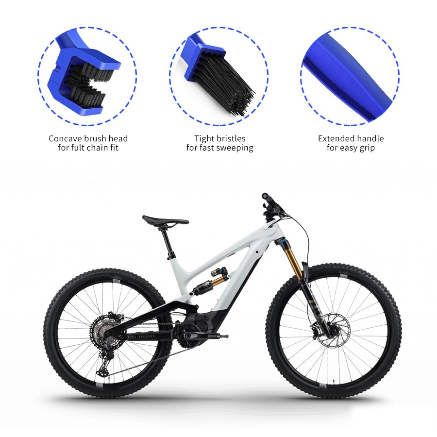 Motorcycle & Bicycle Chain Cleaner Kit - Professional Bike Gear Cleaning Brush Tool for Chain Maintenance | Perfect for DIY Bike Wash & Motorcycle Care at Home