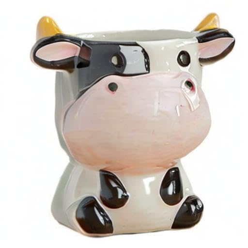 Gaolinci Mini Cute Ceramic Animal Flower Pot for Succulent Plants - Small Decorative Planter for Home, Office Desk, Garden Decor & Gift Ideas