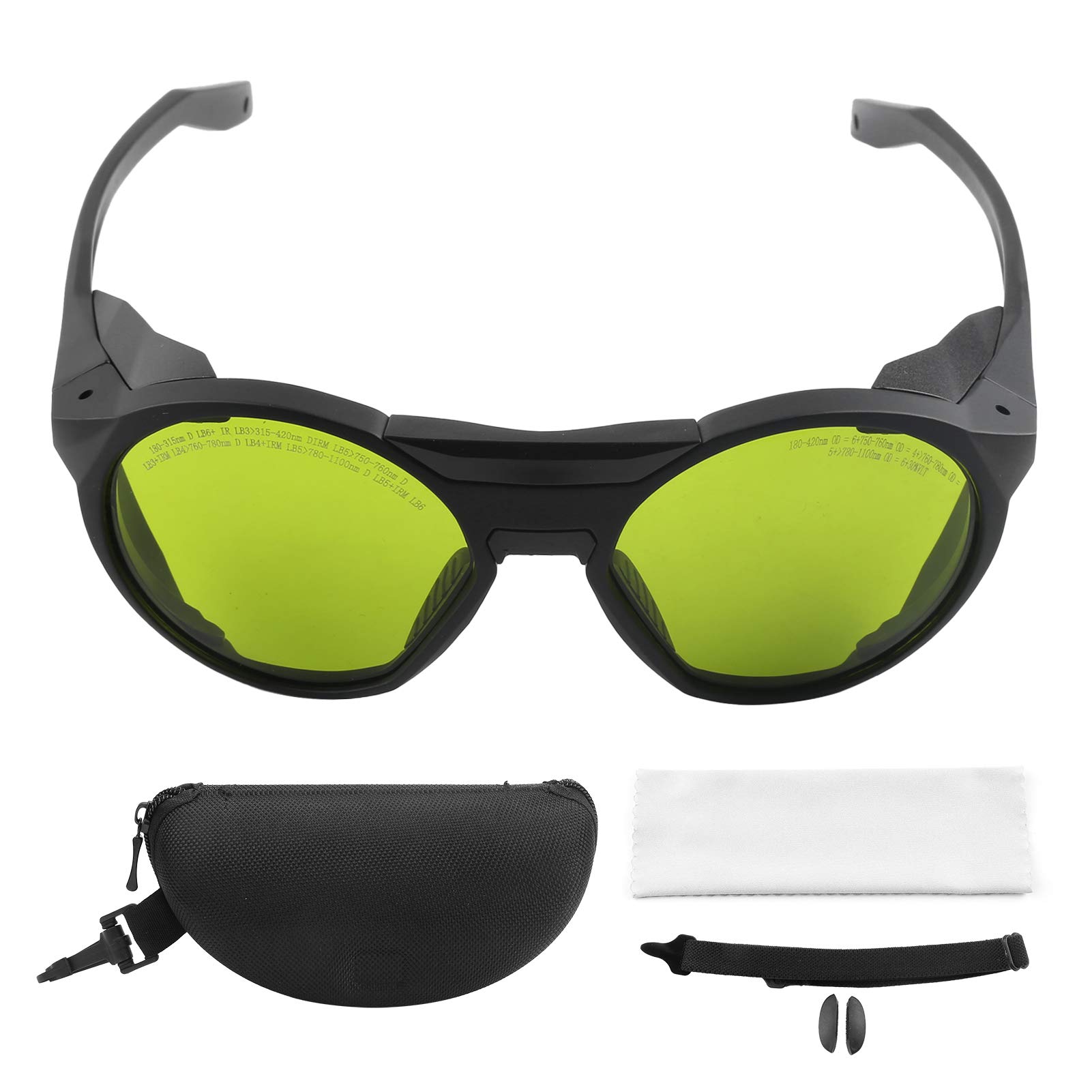 IR Safety Goggles - 180-420nm & 750-1100nm Wavelength Protection - Semiconductor Laser Protective Glasses for Welding, Medical, and Industrial Use