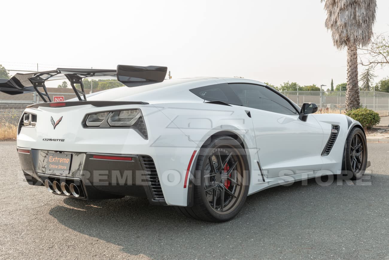 2014-2019 Chevrolet Corvette C7 Splash Guards - GM Factory XL Extended Rear Mud Flaps Pair (ABS Plastic, Black) - Perfect for Road Trips & Wet Weather Protection