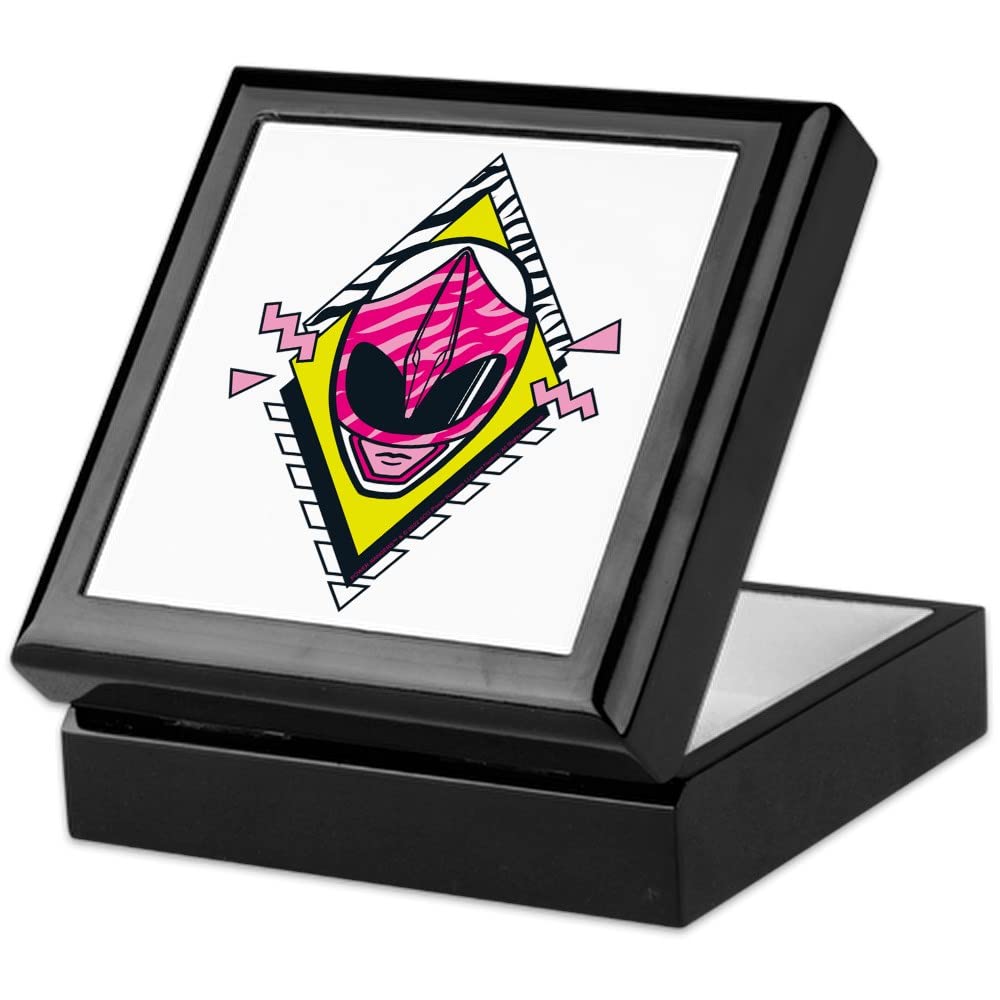 **Mighty Morphin Power Rangers Pink Ranger Keepsake Box - Hardwood Jewelry Box with Velvet Lining - Perfect for Collectibles, Jewelry & Memorabilia Storage**