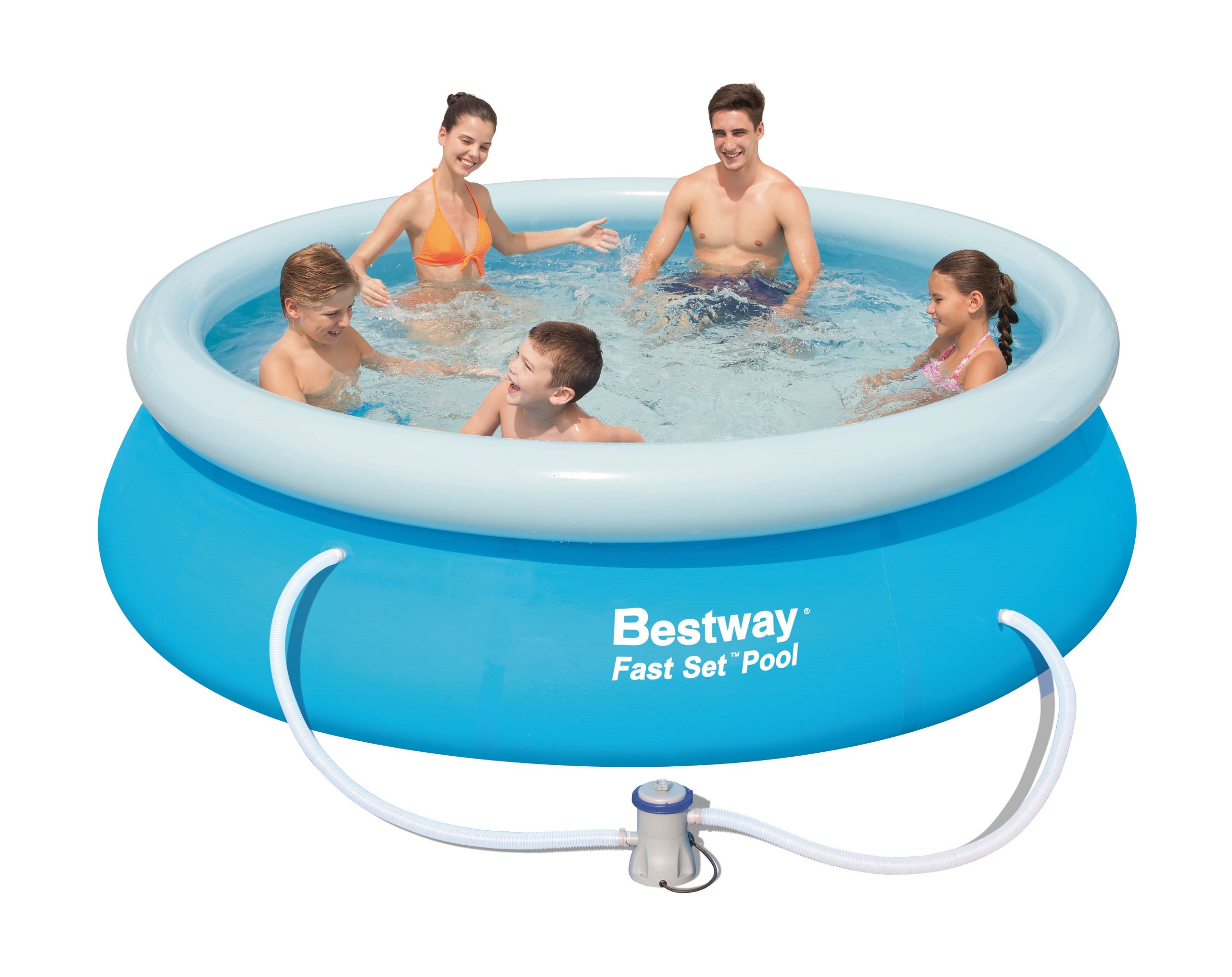 Bestway Fast Set 10' x 30' Inflatable Above Ground Swimming Pool Set - Perfect for Backyard Family Fun, Summer Parties & Outdoor Relaxation