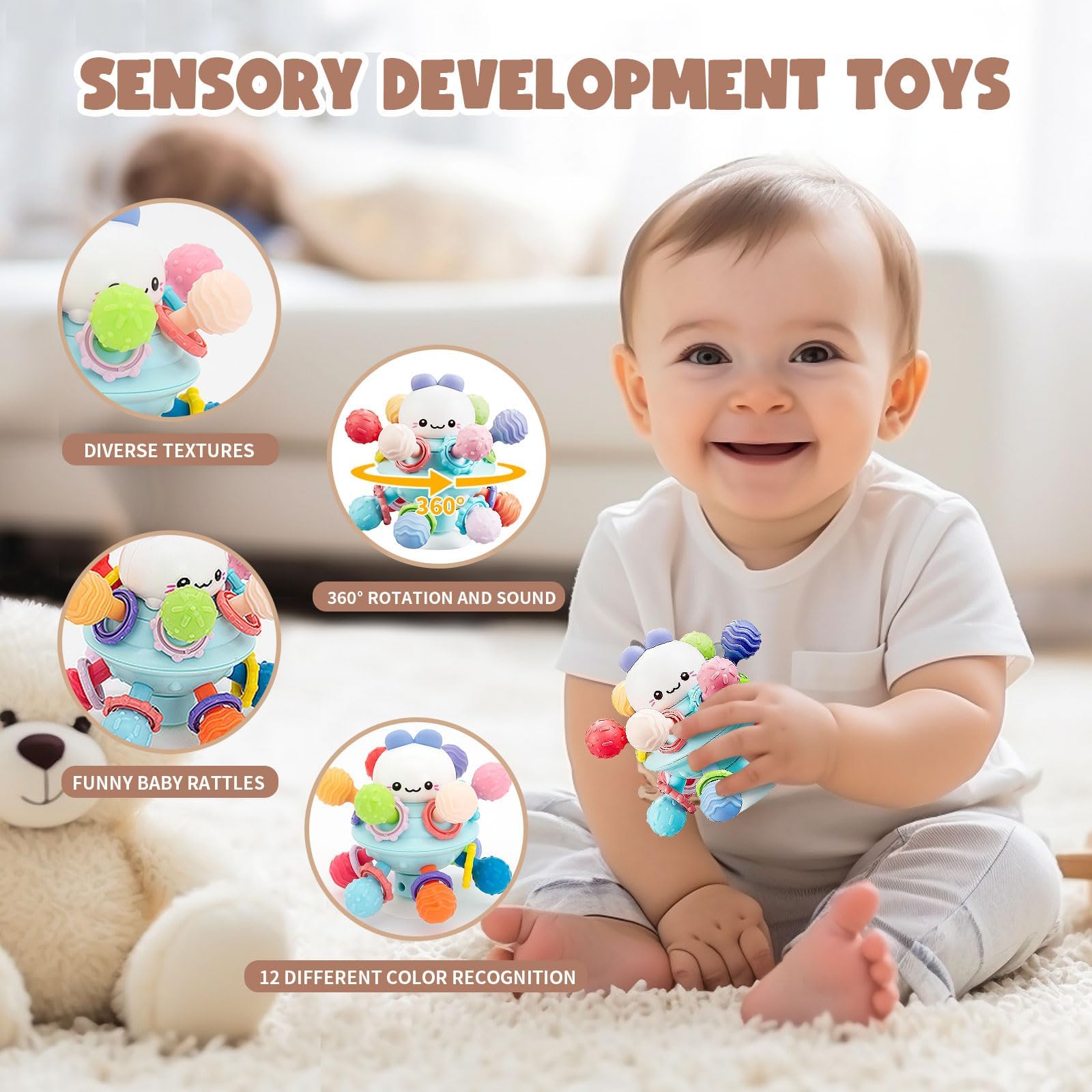Montessori Baby Toys Set for 6-18 Months - 8-in-1 Educational Sensory Learning Toys for Toddlers | Perfect Infant Gifts for Boys & Girls | Ideal for Early Childhood Development & Playtime Activities