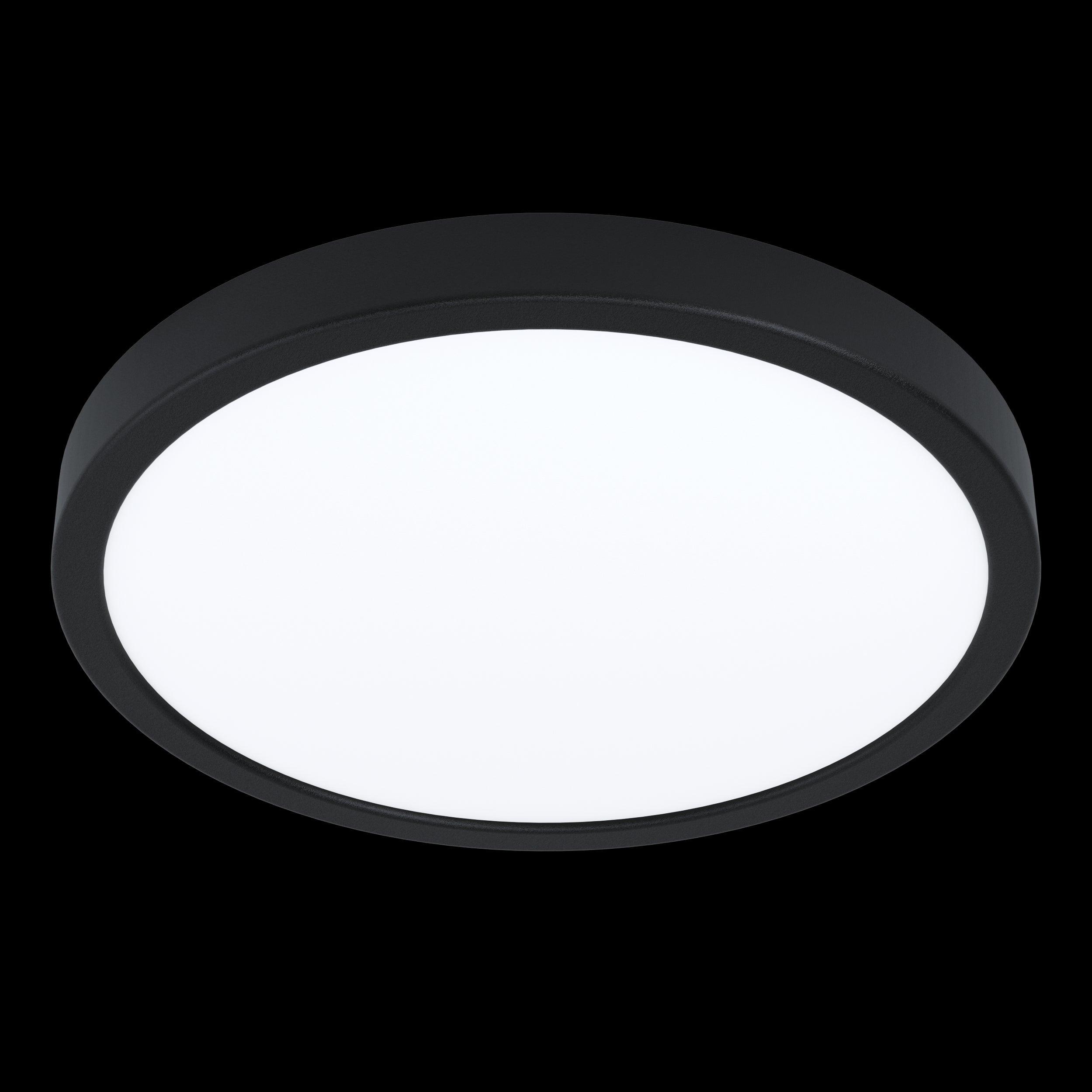 Eglo Connect Fueva Z Smart LED Black Flush Mount Ceiling Light - Dimmable WiFi-Enabled for Bedroom, Living Room & Kitchen Lighting