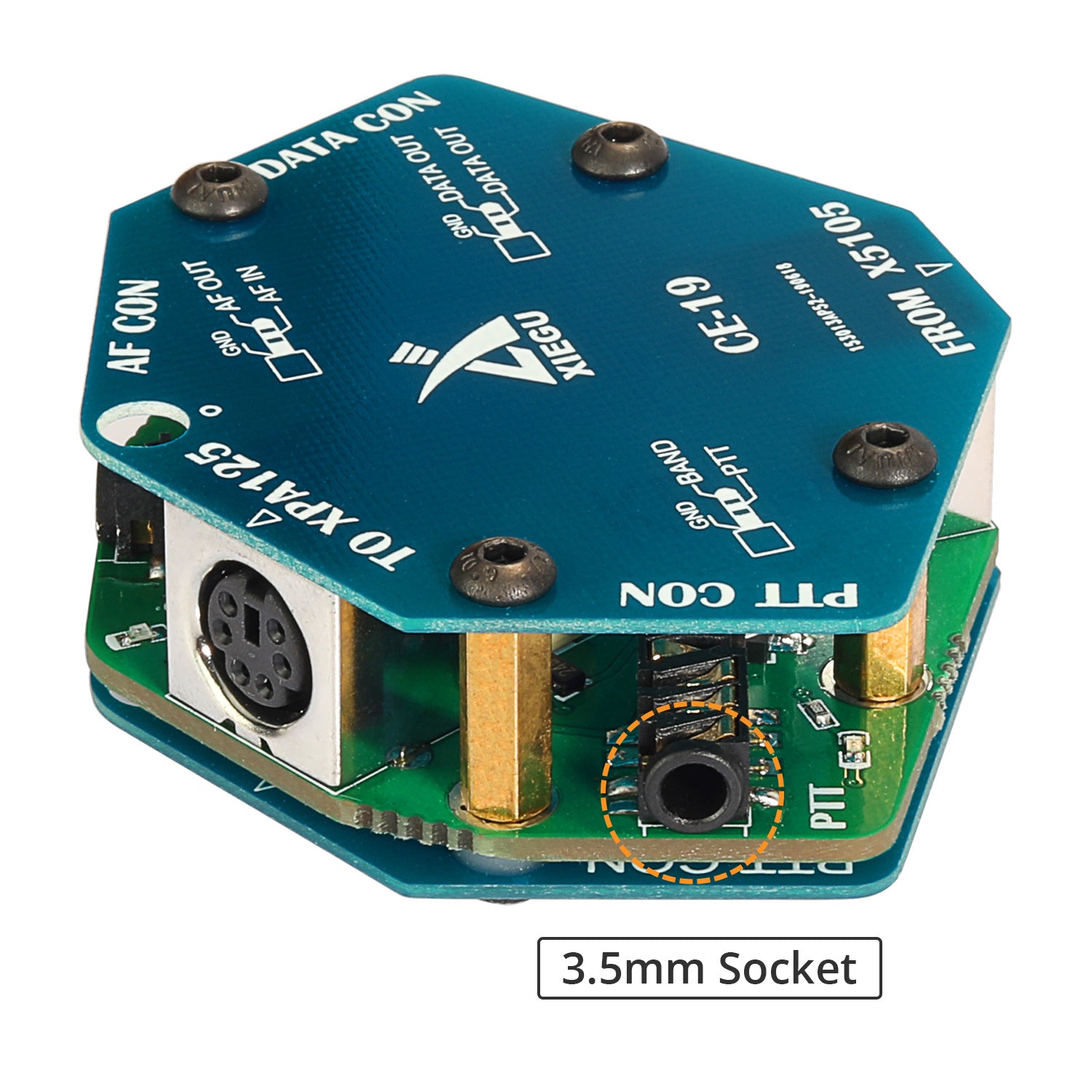 Xiegu CE-19 Data Interface Expansion Card for Ham Radio - Enhance Connectivity for Xiegu X5105, X6100, G90 Radios - Perfect for Field Operations & Portable Use