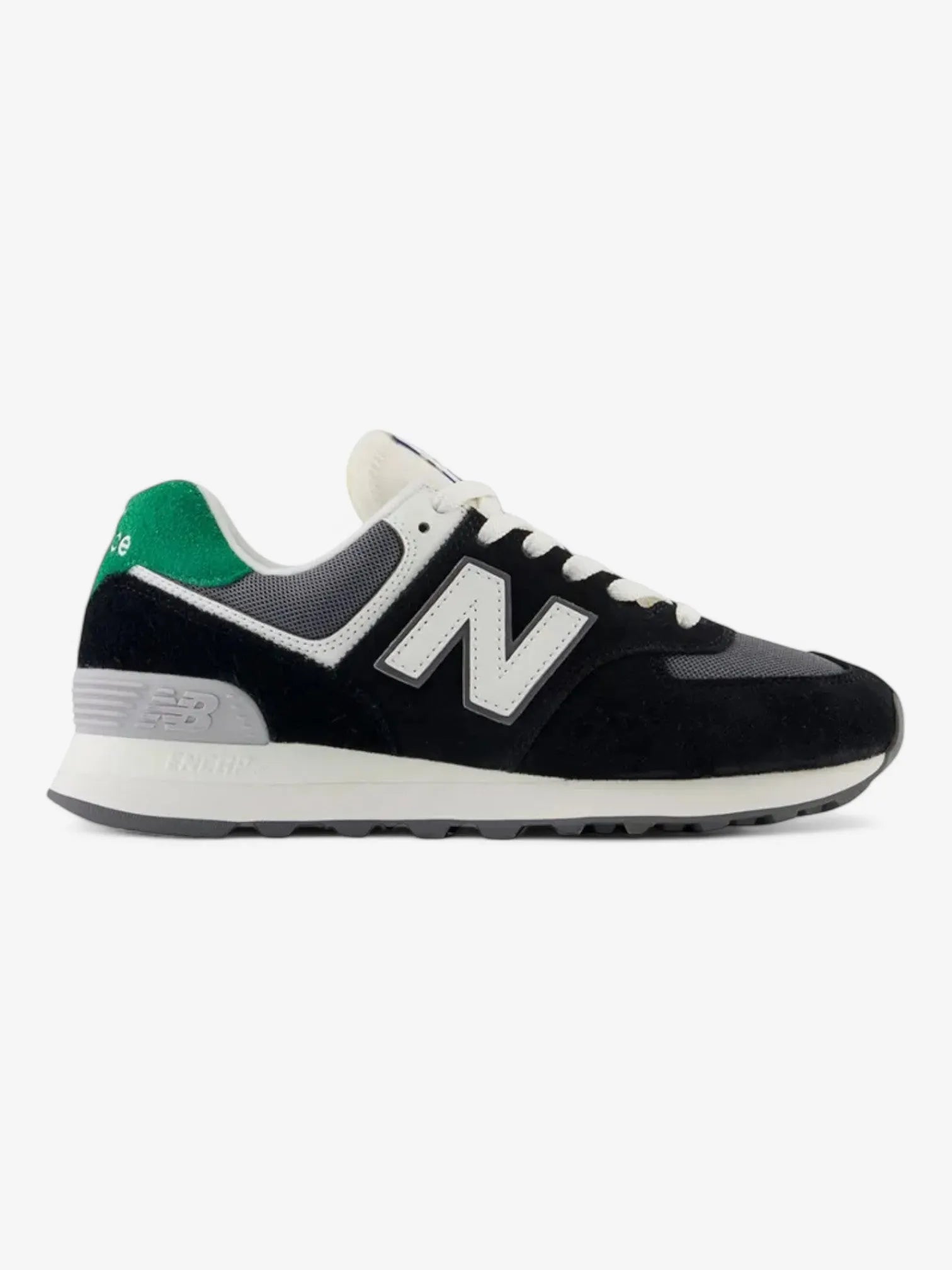 New Balance 574 Women's Running Shoes - Black & Green | Lightweight Comfort Sneakers for Walking, Gym & Casual Wear