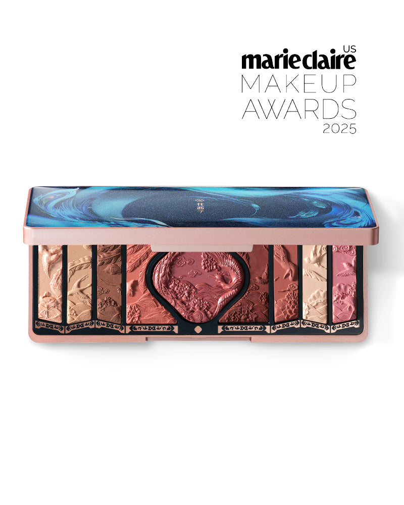 Floral Engraved Phoenix Makeup Palette - 12 Color Eyeshadow & Blush Set for Professional & Everyday Makeup | Perfect for Bridal, Party & Special Occasion Looks