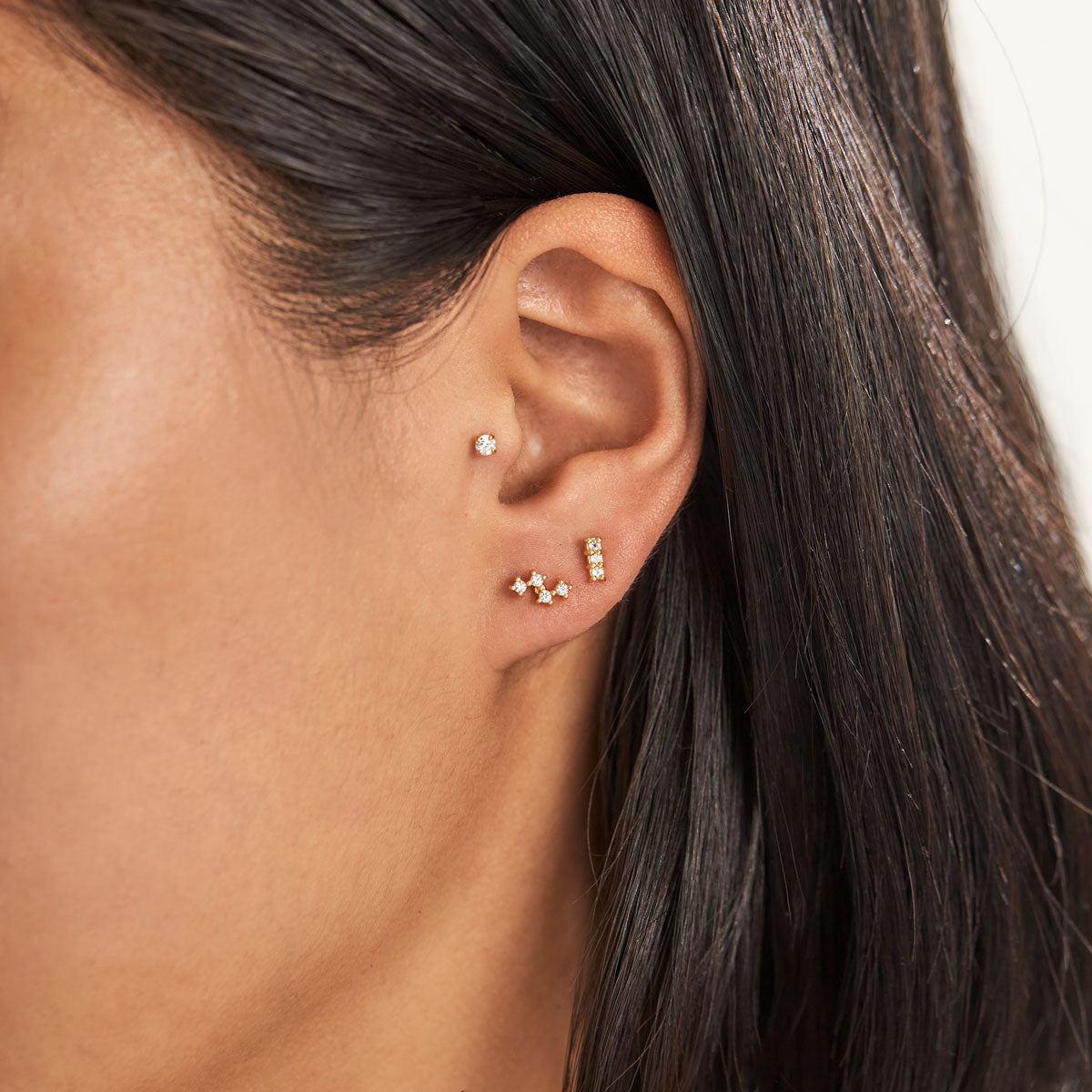 Nebula Crystal Stud Earrings 14K Gold Plated - Elegant & Hypoallergenic Earrings for Women, Perfect for Parties, Weddings & Everyday Wear