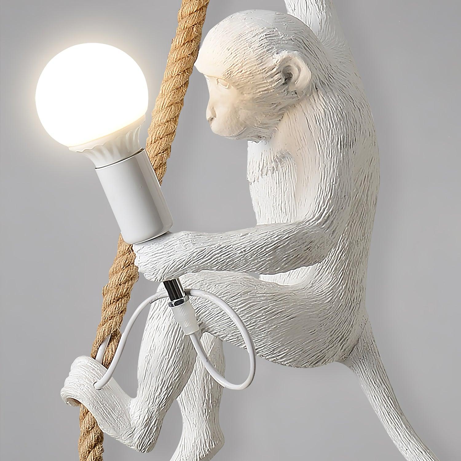Stylish Monkey Pendant Light - Handmade Boho Decor for Living Room, Bedroom & Nursery - Unique Animal-Themed Ceiling Lighting Fixture for Home Decor