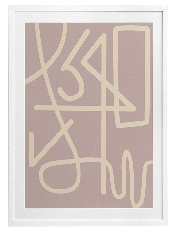 Arabesque Blush Framed Wall Art Print - Elegant Home Decor for Living Room, Bedroom & Office