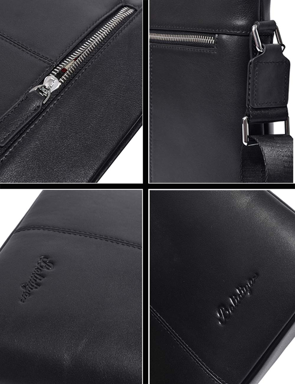 Genuine Leather Shoulder Bag for Men - Durable Crossbody Messenger Bag with Adjustable Strap - Perfect for Work, Travel & Everyday Use