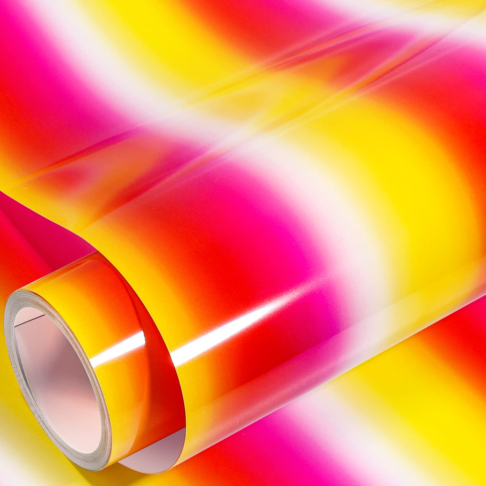 GIRAFVINYL PU HTV Rainbow Heat Transfer Vinyl Roll 12
