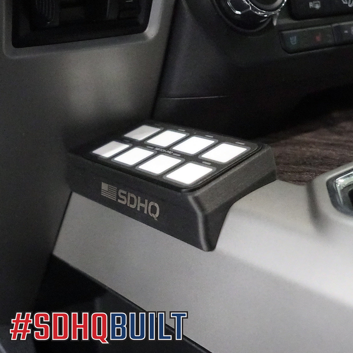 15-20 Ford F150 SDHQ Built Switch Pros SP 9100 Flow Through Center Console Keypad Mount | Heavy Duty Off-Road Switch Panel System for Truck Accessories & Lighting Control