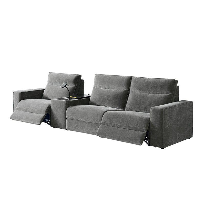 EliteNest Smart Reclining Theater Sofa with Built-in Bluetooth Speakers - Luxury Home Theater Seating for Movie Nights & Gaming Setup