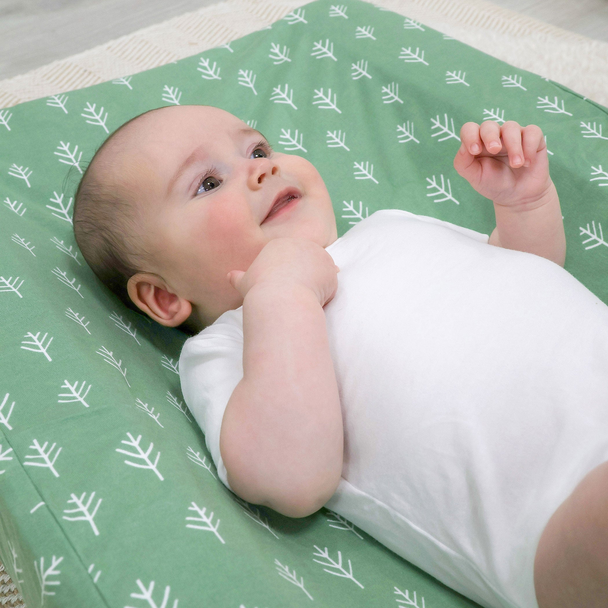 Nordic Style 2-Pack Waterproof Changing Pad Covers - Soft Avocado & Forest Green for Baby Nursery | Perfect for Diaper Changes, Travel & Daycare Use