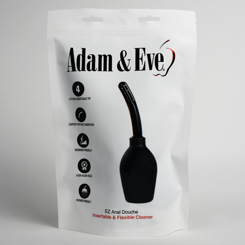 Adam & Eve EZ Anal Douche Kit - Gentle Cleansing Enema for Men & Women - Easy to Use Anal Cleanser for Pre-Sex Preparation & Colon Health - Perfect for Couples Play & Personal Hygiene Care