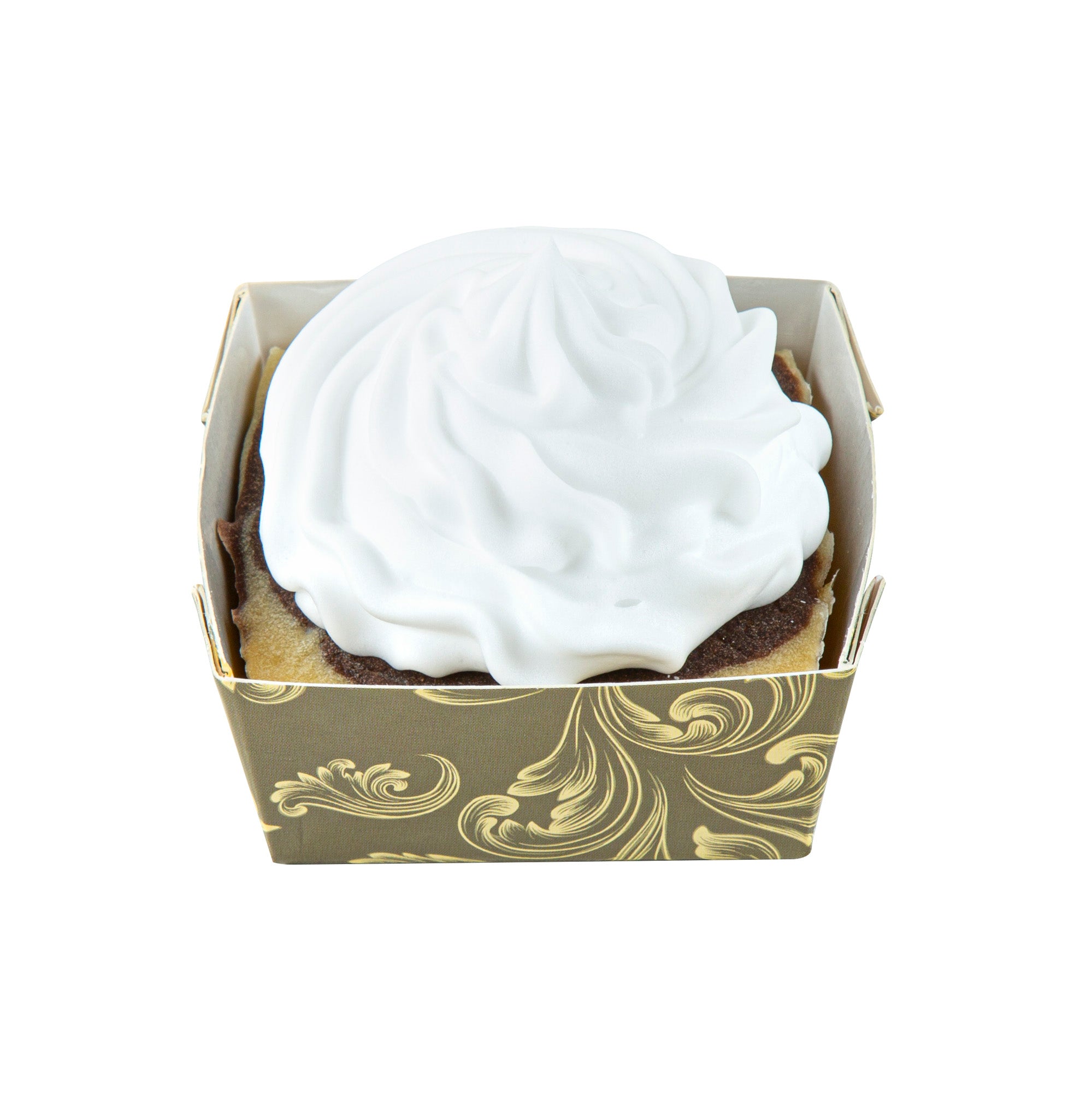 Bake Tek 6 oz Square Dark Green Vintage Floral Paper Baking Cups - Greaseproof Muffin Liners (3x3x1.5 Inch) - 100 Count Box - Perfect for Cupcakes, Muffins & Party Desserts