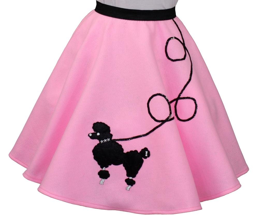 Pink Felt Poodle Skirt for Girls - Perfect for Dance & Parties