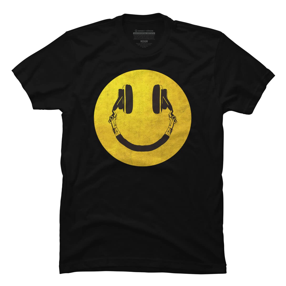ArtTypeMachine Music Smile Graphic T-Shirt for Men | Vintage Band Tee | Casual Cotton Shirt for Concerts, Music Festivals & Everyday Wear