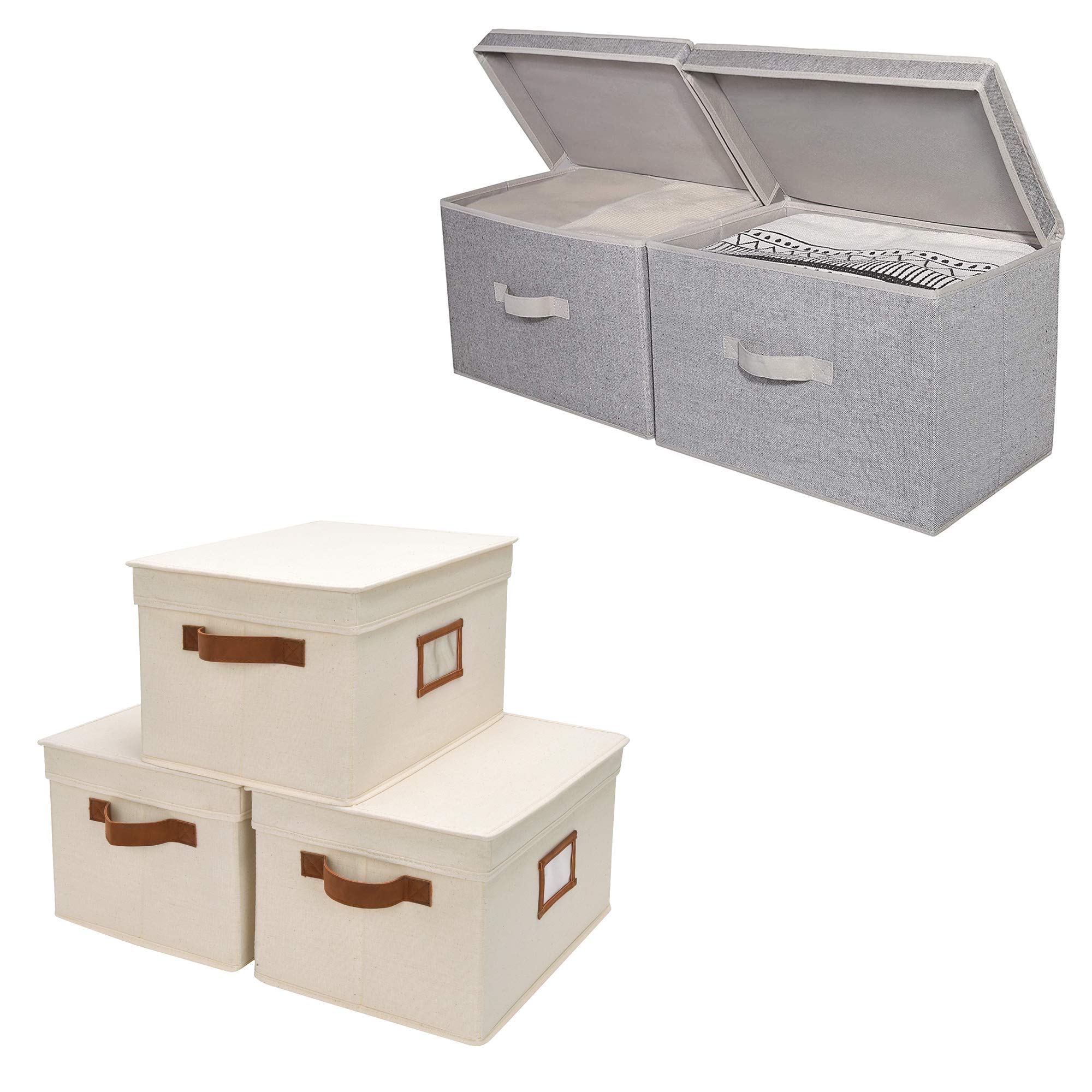 StorageWorks 6-Pack Plastic Storage Bins with Lids - Clear Stackable Organizer Containers for Home, Office, Closet & Toy Organization | Perfect for Pantry, Garage & Kids Room Storage