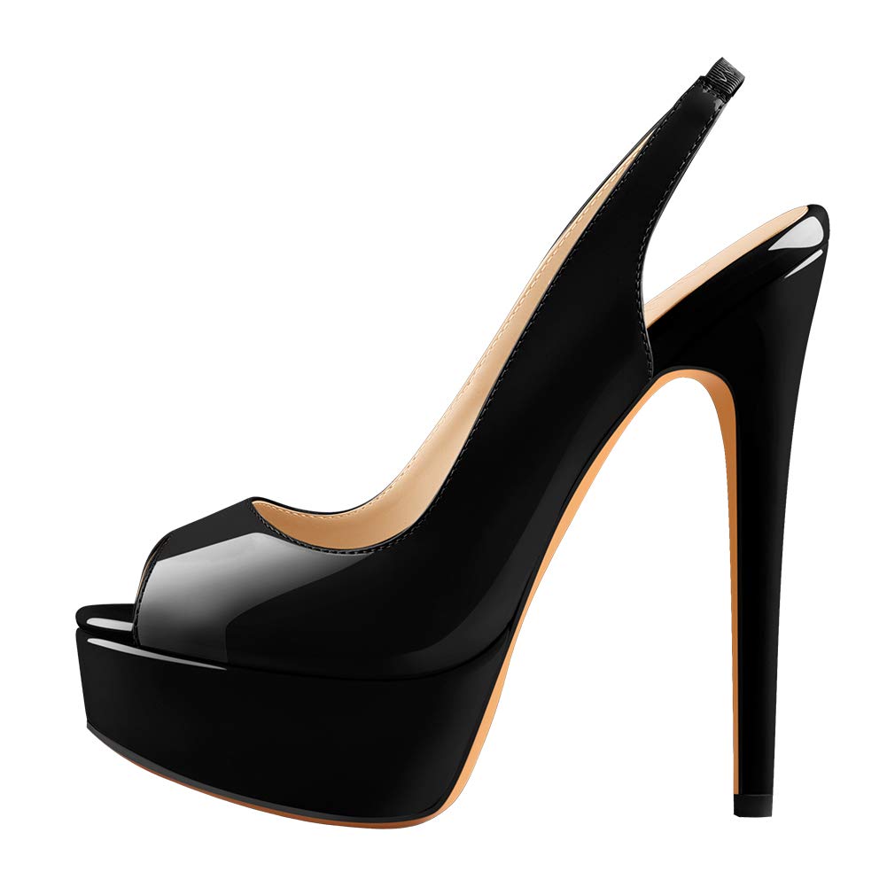 Richealnana Women's Slingback Heels - Comfortable Low Block Heel Sandals for Women | Perfect for Office, Party & Summer Outfits