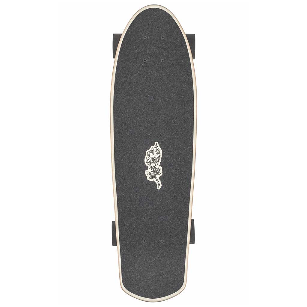 Globe Trooper 27 Cruiser Complete Skateboard - Off White & Rose Pink Deck - Perfect for Commuting & Street Skating